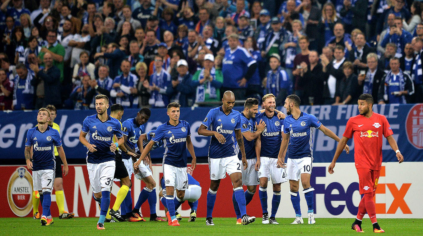 Schalke end their bad run of form in competitive matches by beating Salzburg 3-1  © 2016 Getty Images