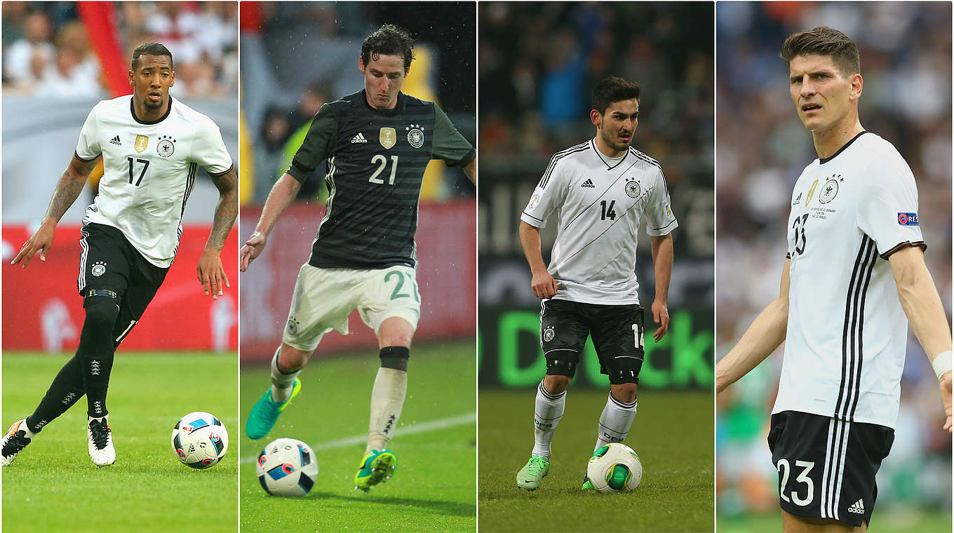 Back in the national team: Boateng, Rudy, Gündogan und Gomez (left to right). © 