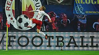 Swede Emil Forsberg put RB Leipzig in front in the 11th minute © 2016 Getty Images