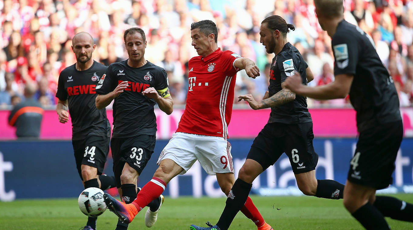 200. Bundesligaspiel: Lewandowski (M.) bei Jubiläum torlos © 2016 Getty Images