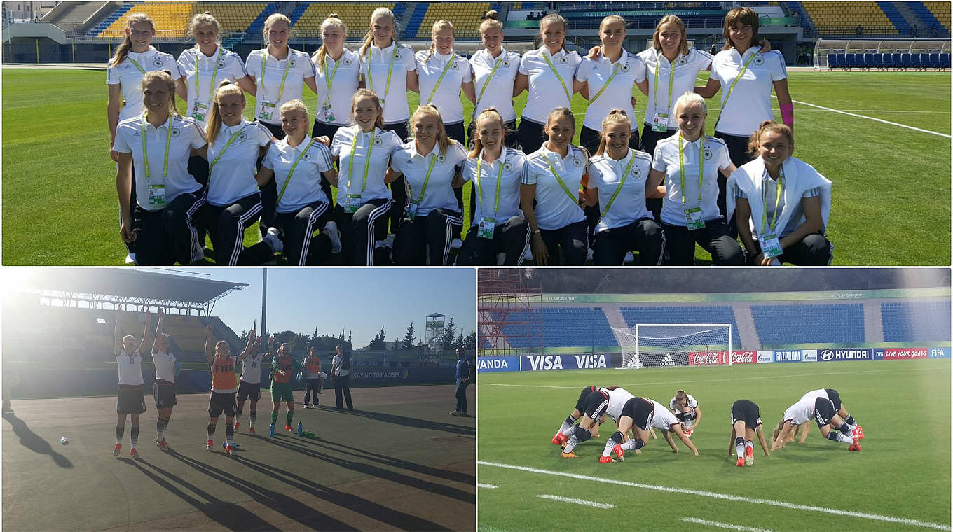 Die U 17-Juniorinnen peilen gegen Kanada den zweiten Sieg bei der WM an © DFB