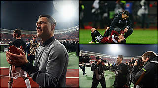 Vorbildlich im Erfolg: Eintracht-Coach Kovac spendet unterlegenen Nürnbergern Trost © Getty Images/DFB