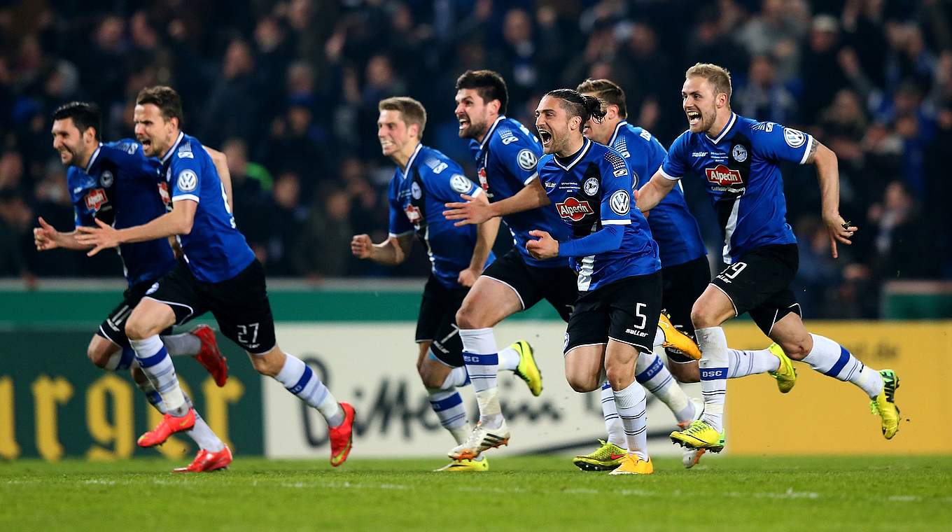 Arminia Bielefeld made it into the semi-final in the 2014/15 season © 2015 Getty Images