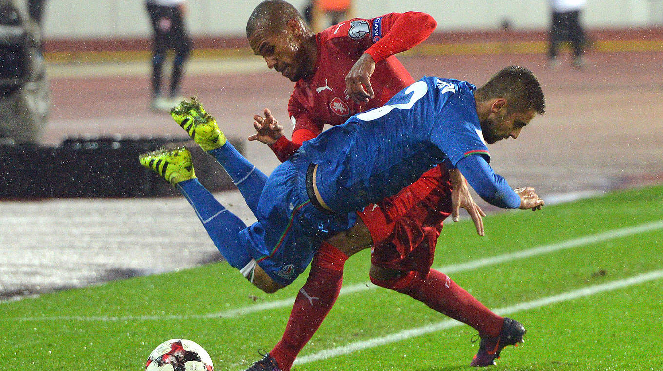Viele Zweikämpfe, keine Tore: 0:0 zwischen Aserbaidschan und Tschechien © AFP/Getty Images