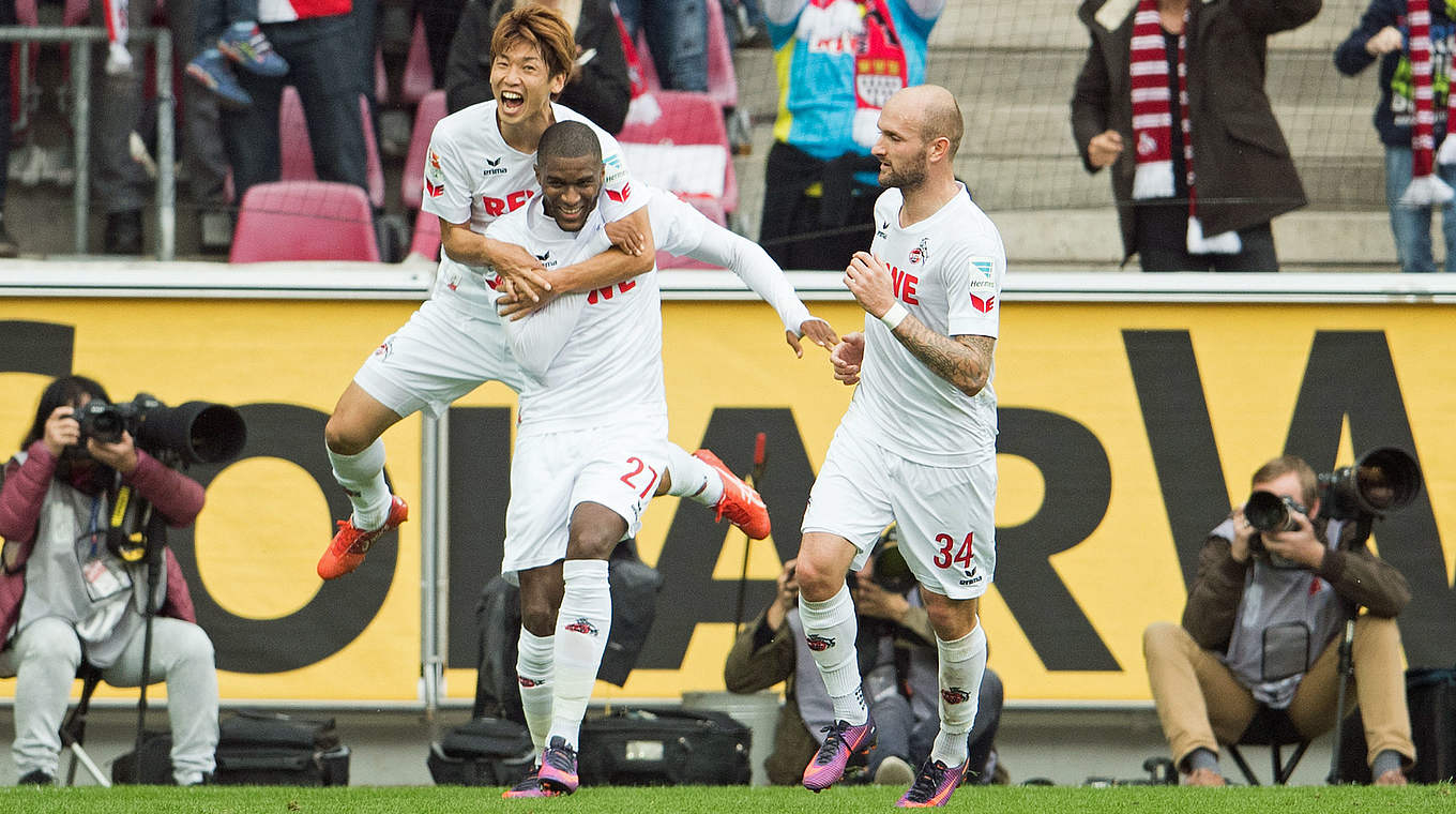 Anthony Modeste's brace sealed all three points for Köln.  © 2016 Getty Images