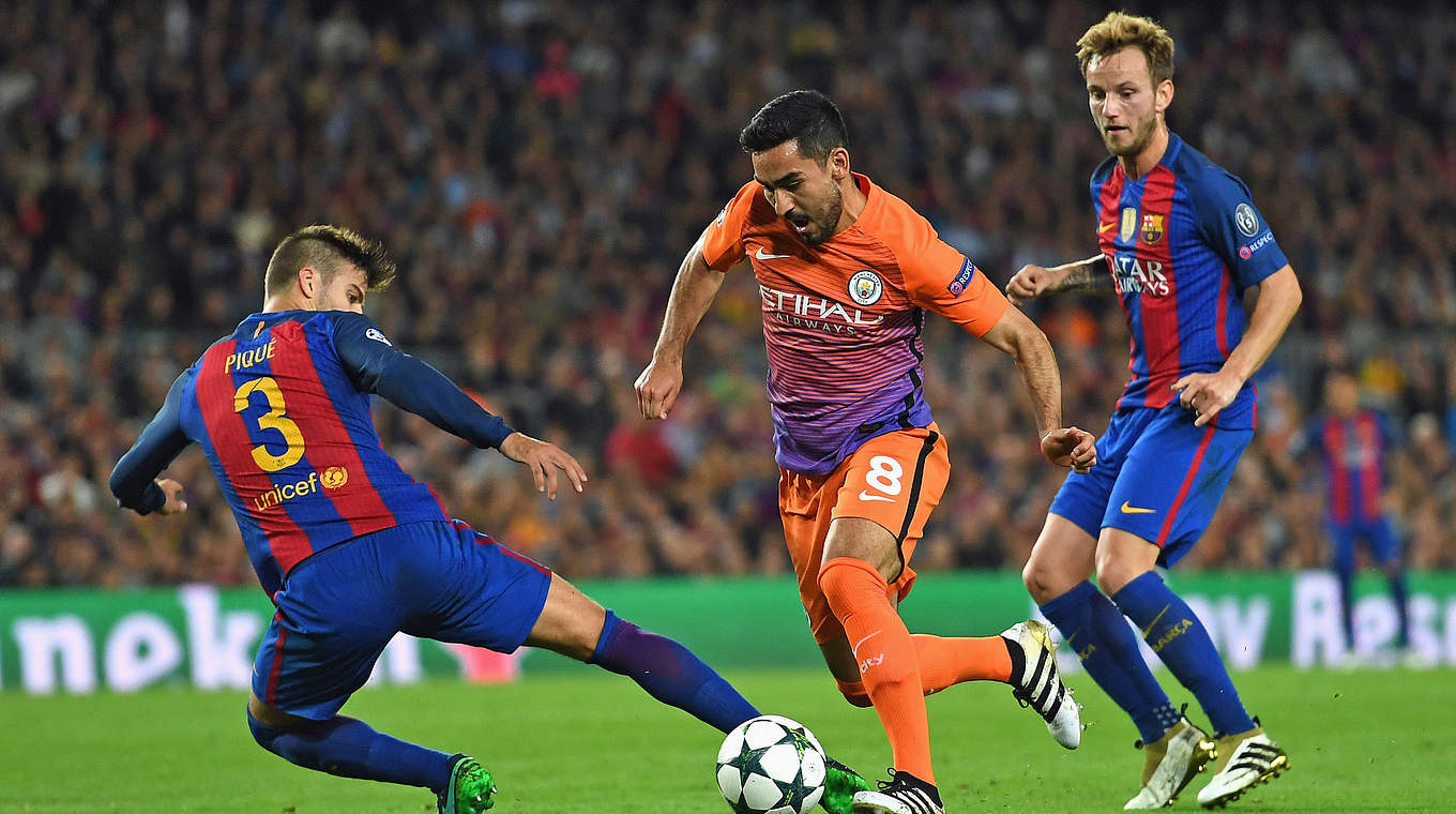 Aktivposten bei Manchester City: Ilkay Gündogan gegen Barcelona © 2016 Getty Images