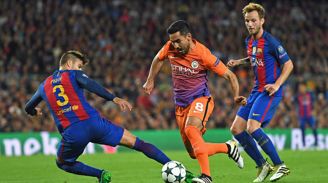 DFB midfielder Ilkay Gündogan was also in action tonight for Manchester City © 2016 Getty Images