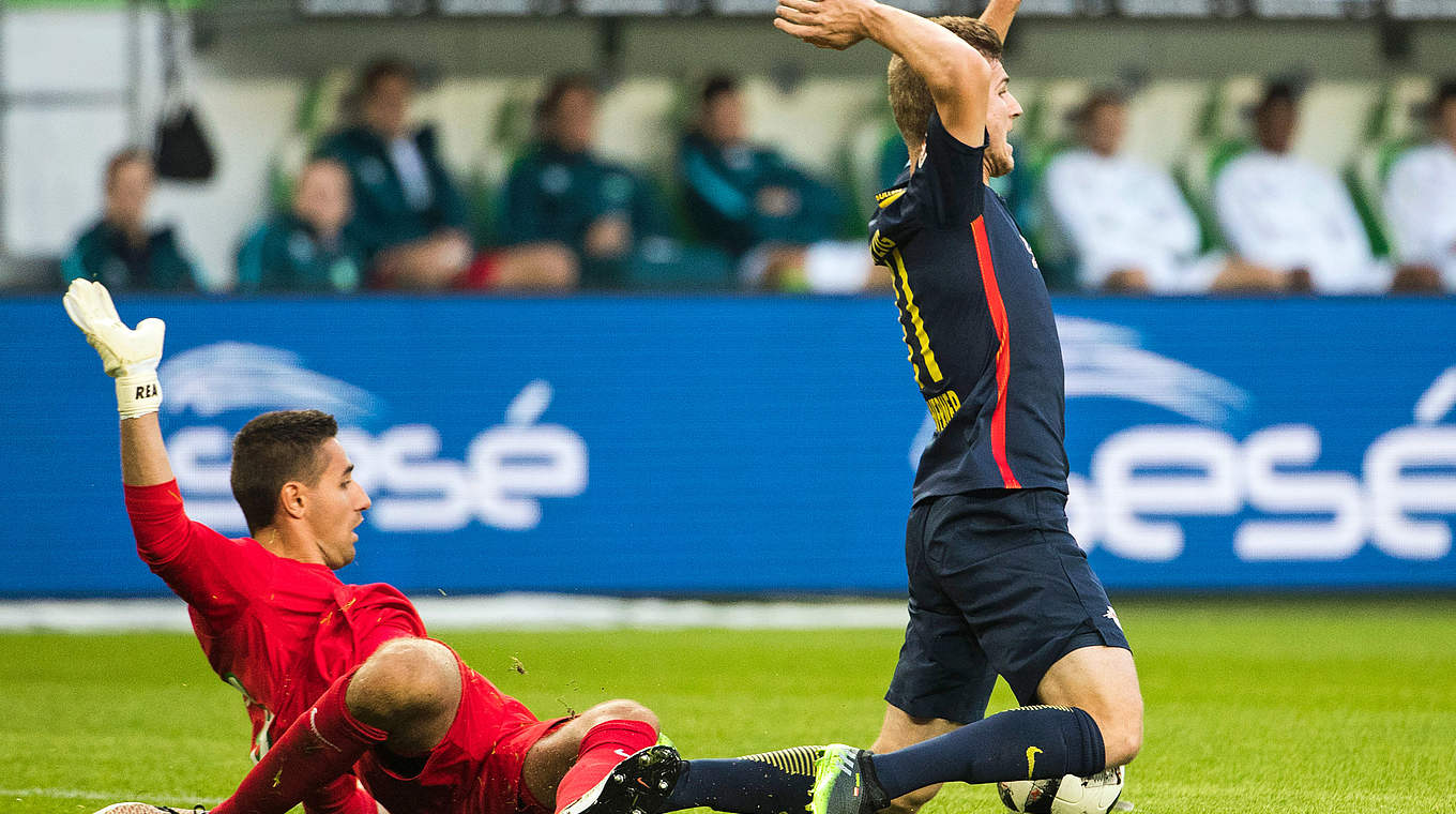 Kaum zu stoppen: Timo Werner (r.) bei RB Leipzig © 2016 Getty Images