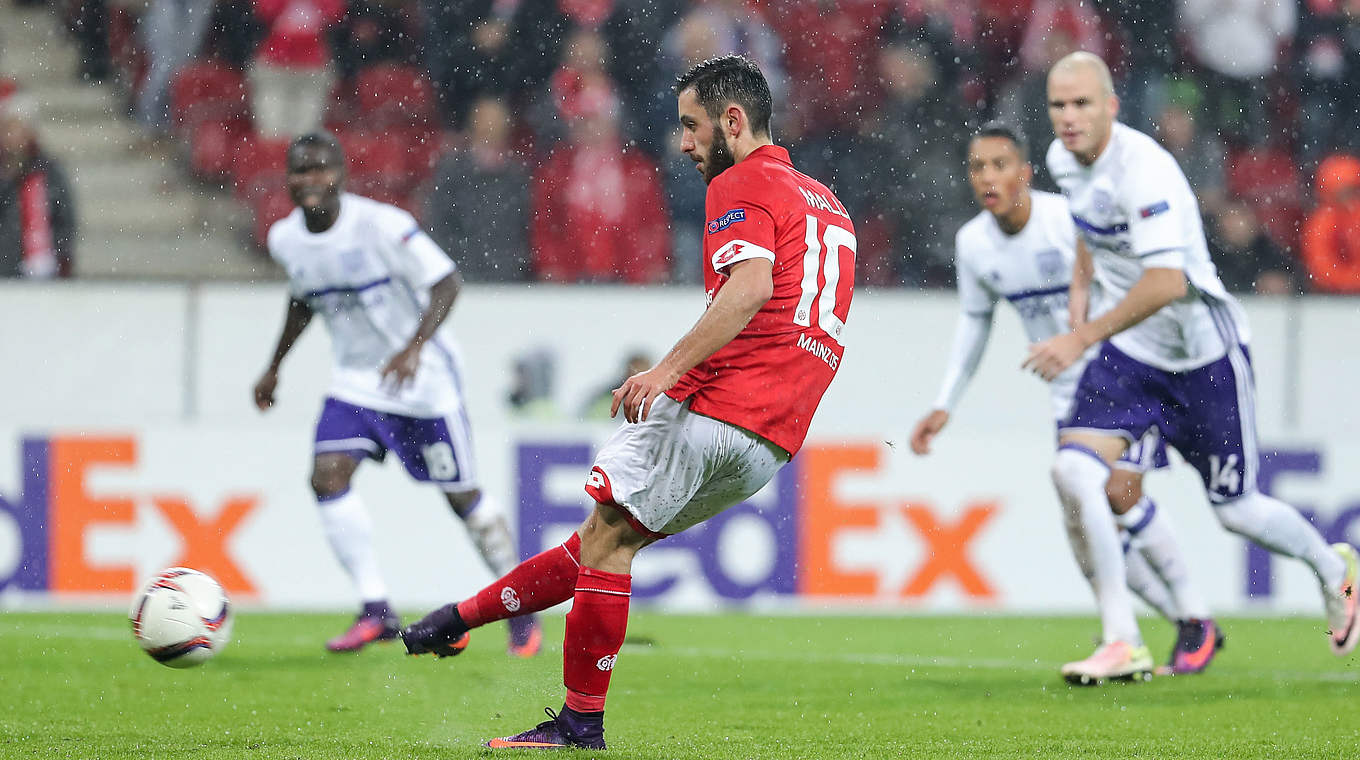 Yunus Malli gives Mainz an early lead, but they were unable to hold on for the three points. © Getty Images