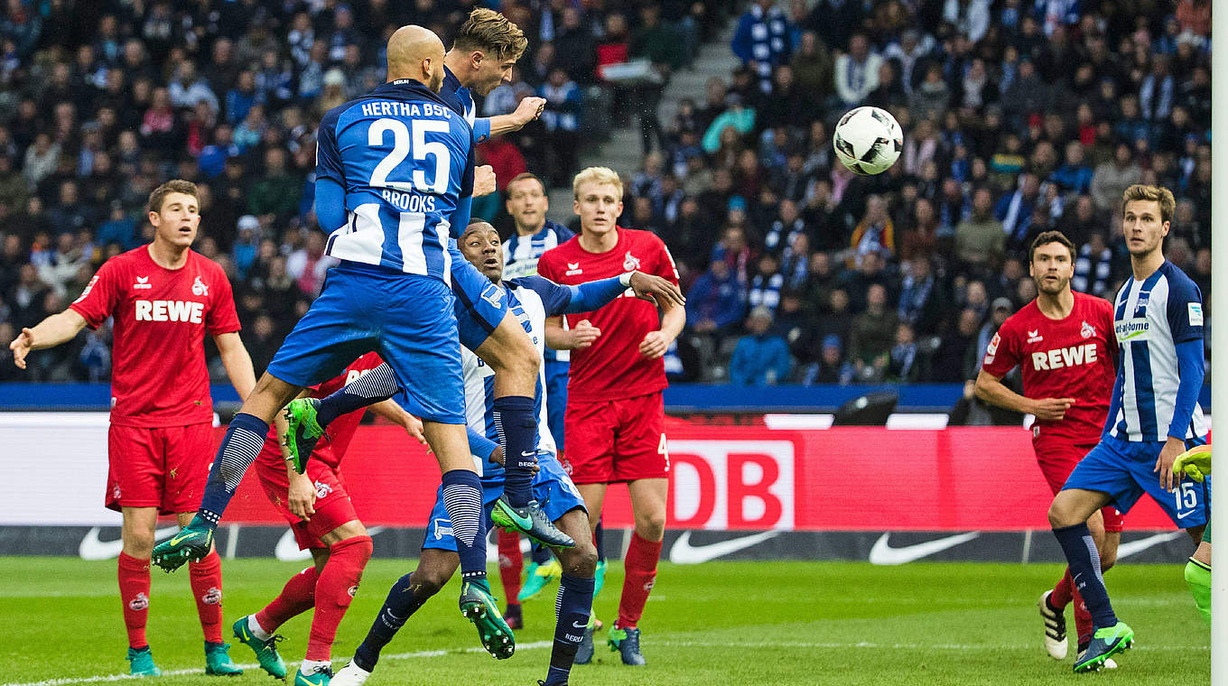 Niklas Stark headed in the winner Hertha against Köln.  © AFP/Getty Images