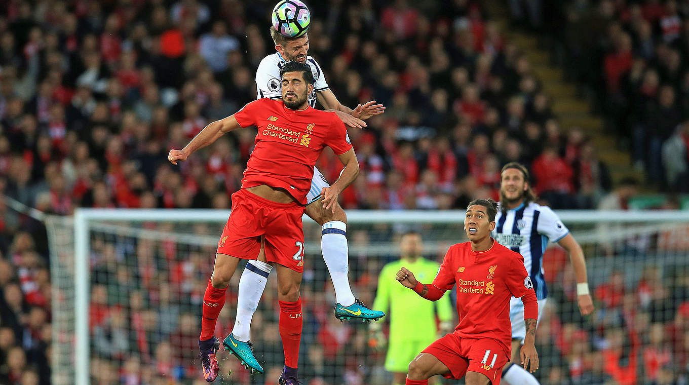 Voller Einsatz für den nächsten Sieg: Liverpools Nationalspieler Emre Can (v.l.) © 2016 Getty Images