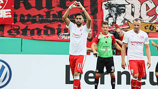 Two goals in four minutes against Kaiserslautern © imago/Christian Schroedter