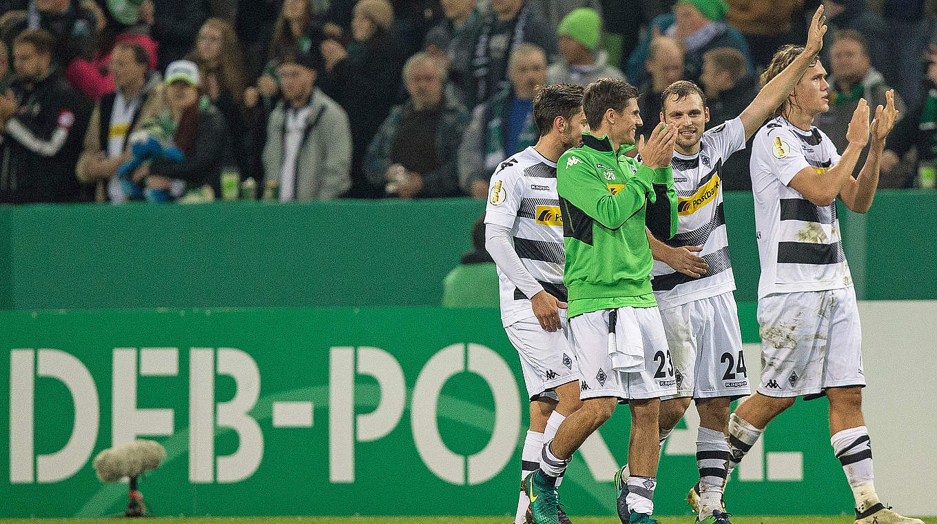 Borussia Mönchengladbach: freut sich über den Sieg. © 2016 Getty Images