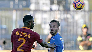 Feiert ein gelungenes Startelf-Comeback bei der Roma: Antonio Rüdiger (l.) © 2016 Getty Images