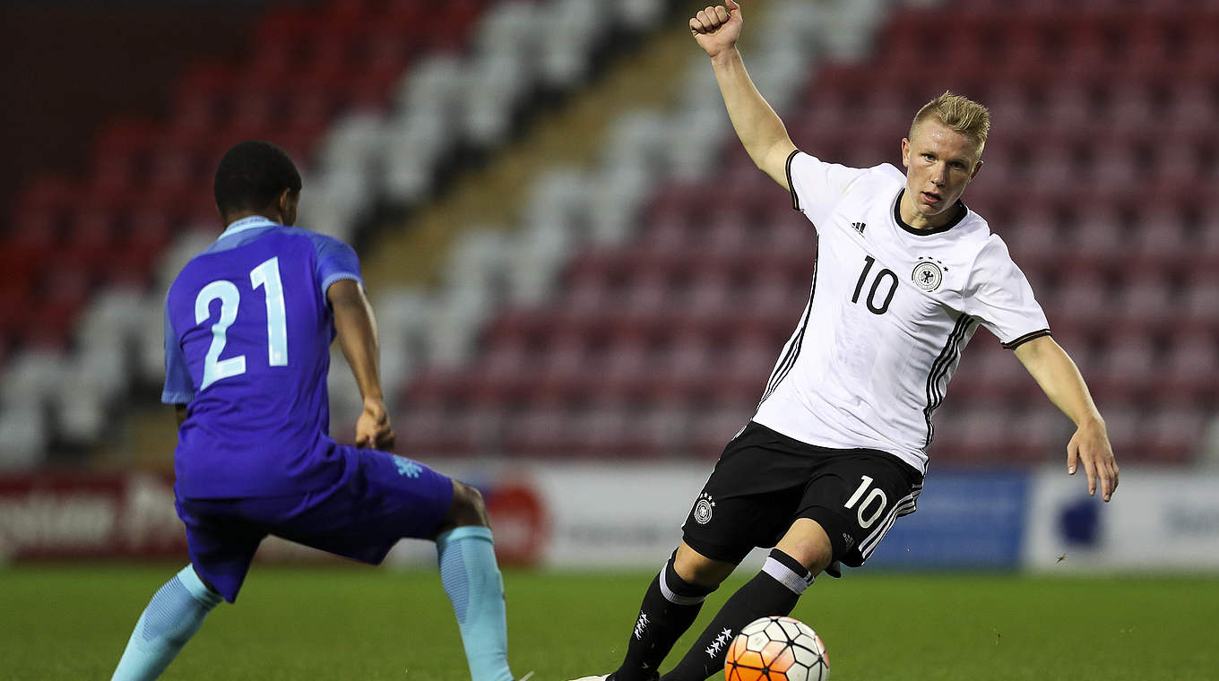 Drei U 20-Länderspiele, drei Treffer: der Hoffenheimer Offensivspieler Philipp Ochs (r.) © 2016 Getty Images