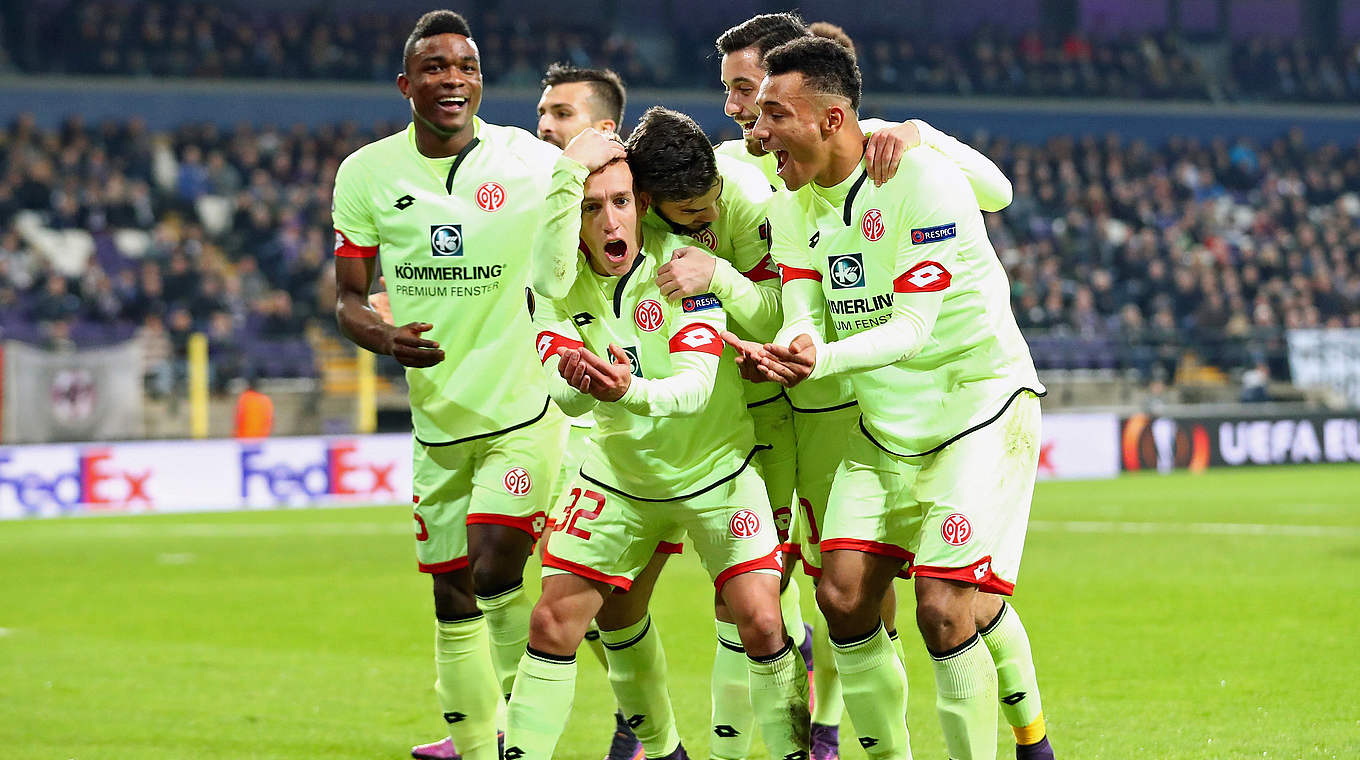 Despite Pablo De Blasis' equaliser, Mainz's joy was short-lived.  © 2016 Getty Images