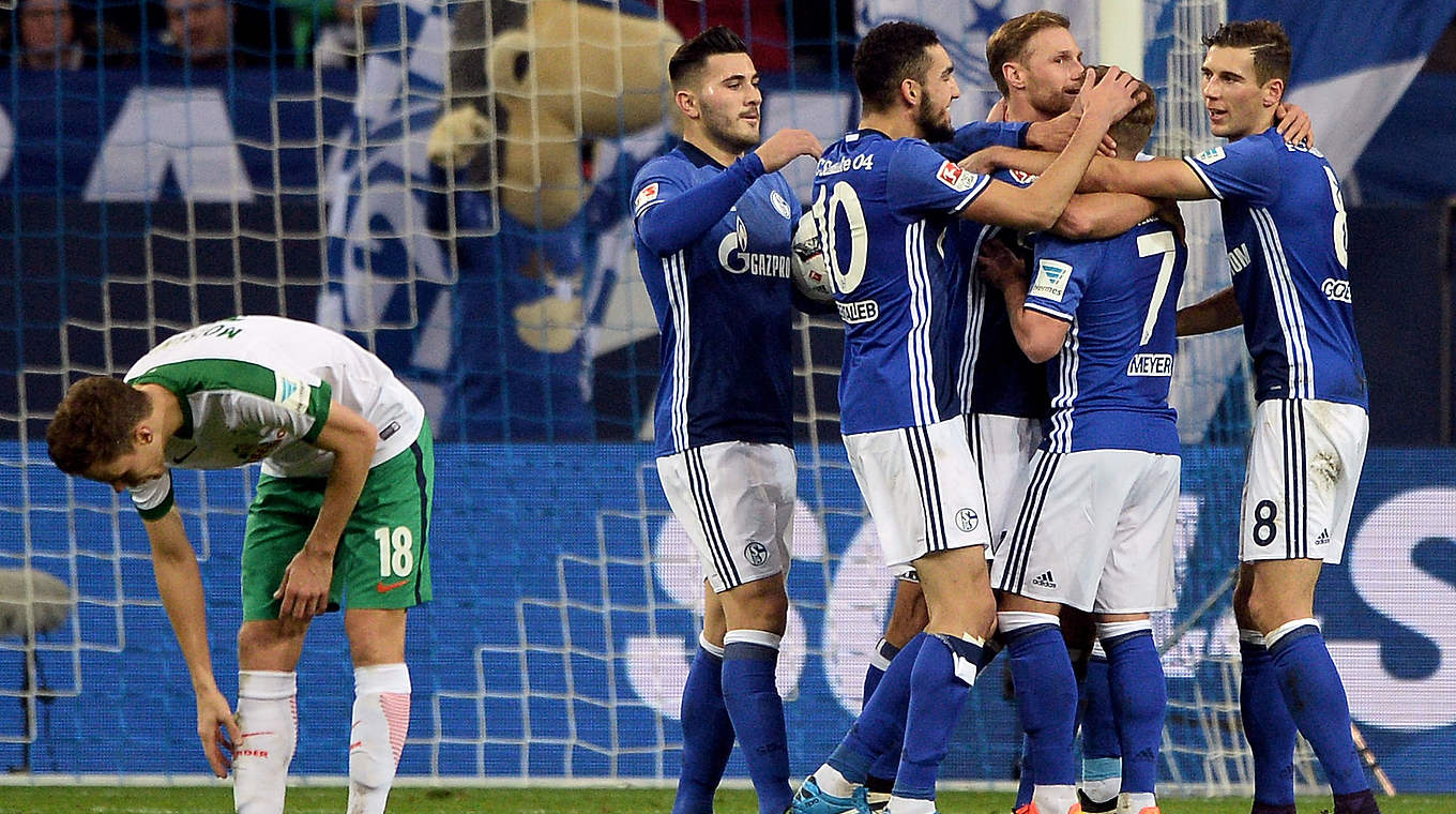 Schalke beat Werder Bremen 3-1 and moved back up to twelfth  © 2016 Getty Images