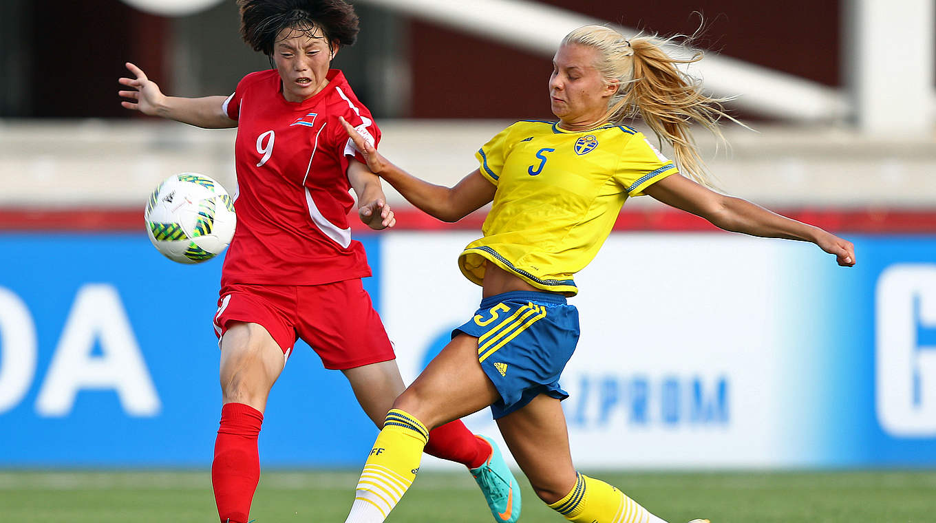 2:0 für Nordkorea: Die Asiatinnen setzen sich gegen Schweden durch © 2016 FIFA