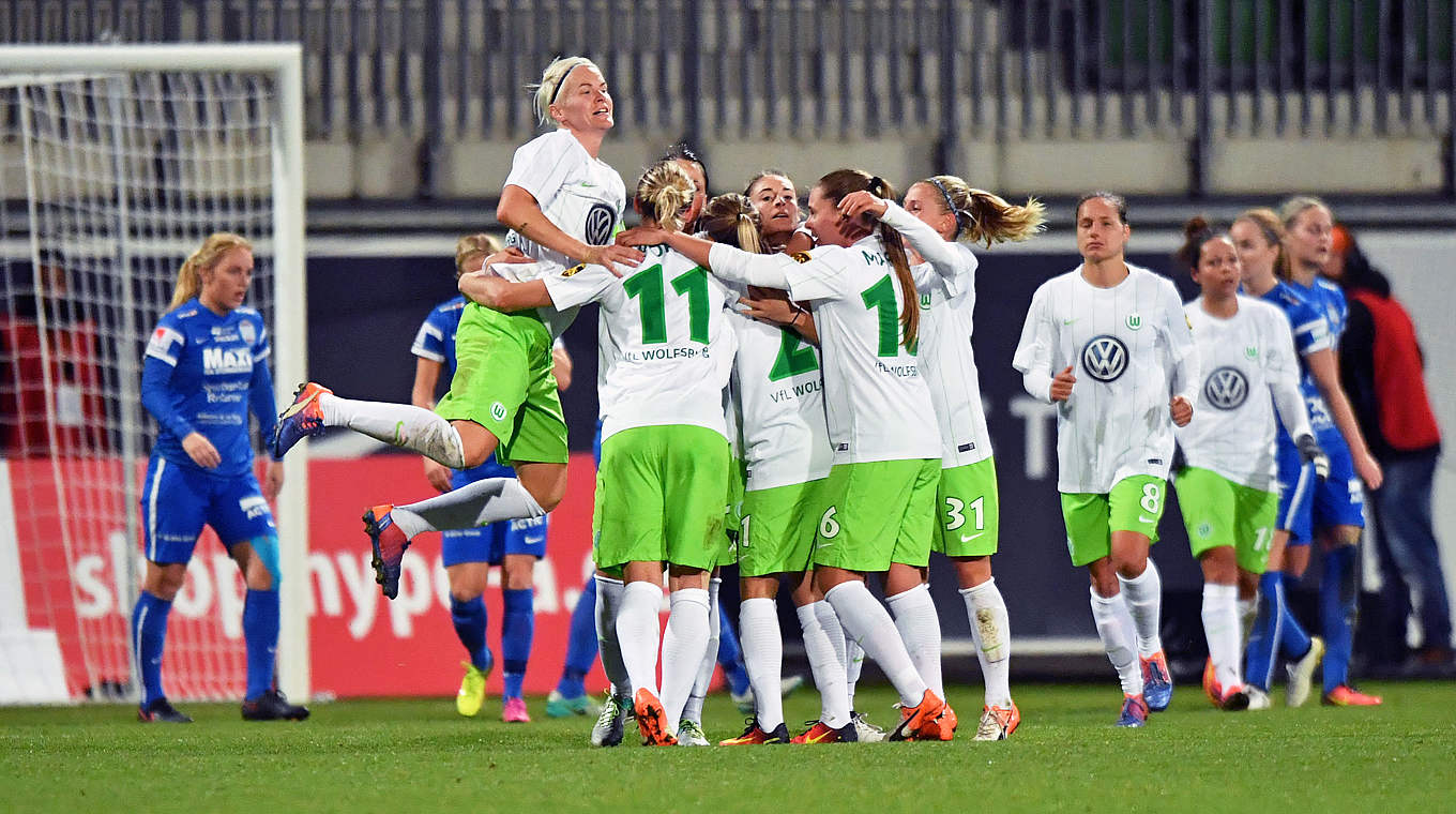 Feiert den Einzug ins Viertelfinale der Champions League: Vorjahresfinalist Wolfsburg © Jan Kuppert