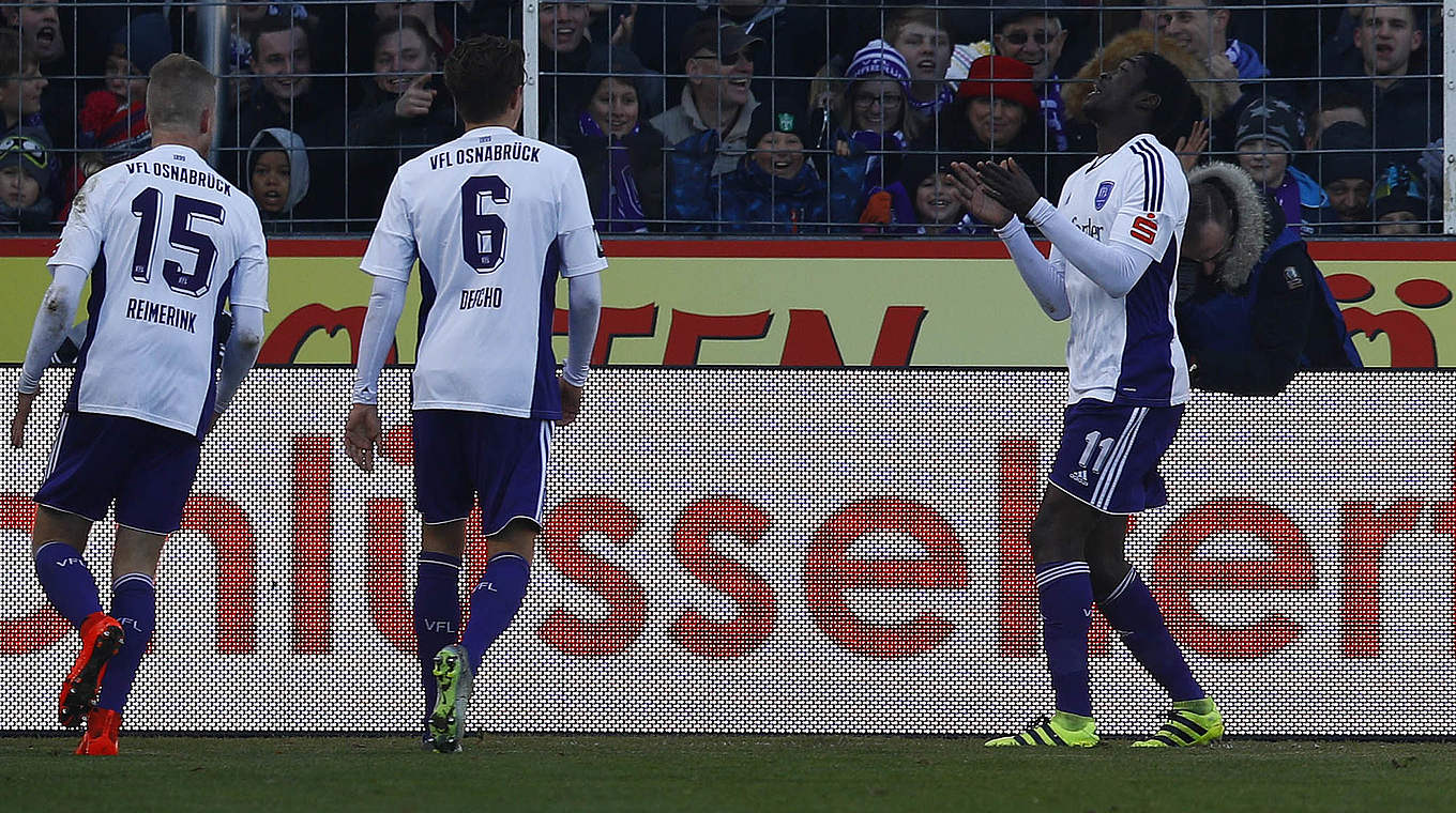 Jubel über das 1:0: Kwasi Okyere Wriedt (r.) und seine Teamkollegen © 2016 Getty Images