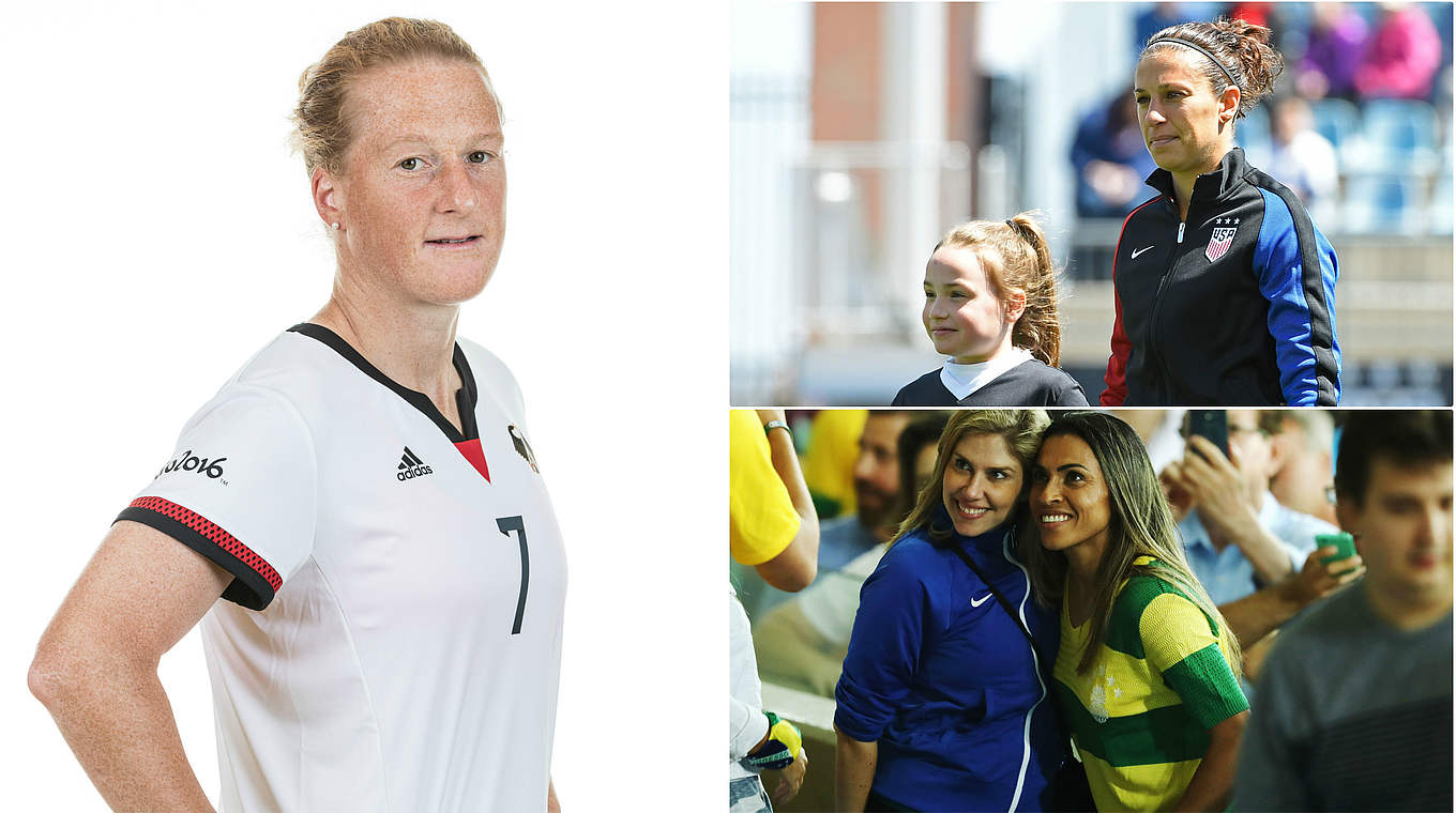 Melanie Behringer (l.), Carli Lloyd oder Marta (u.r.): Wer wird "Weltfußballerin 2016"? © GettyImages/DFB