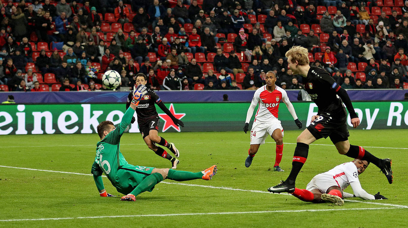 Brandt became Leverkusen's youngest ever goalscorer in the Champions League © imago/Pakusch