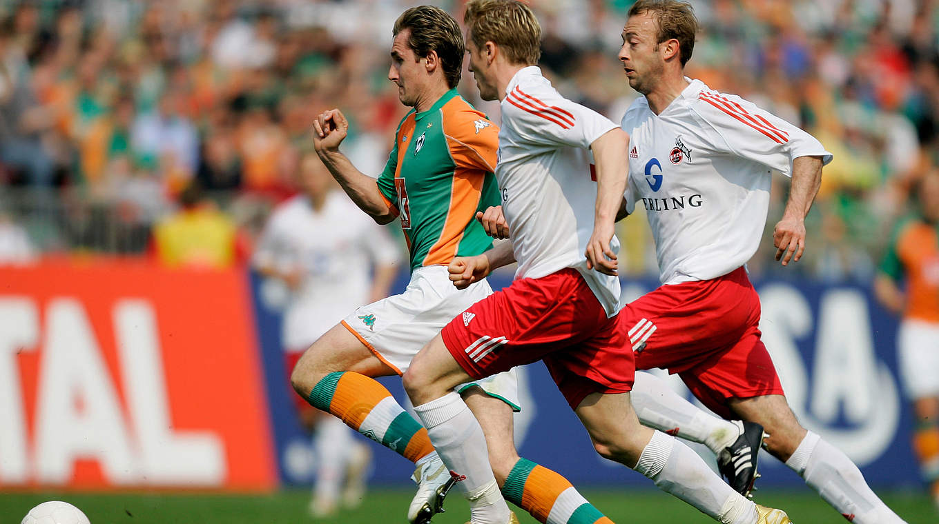 Doppelter Torschütze beim höchsten Bremer Heimsieg: Miroslav Klose (l.) © 2006 Getty Images