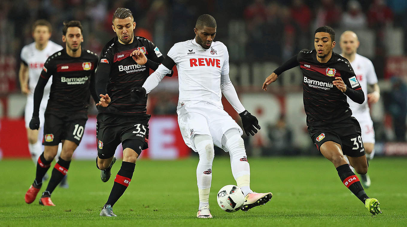 Anthony Modeste ended his goal drought for Köln in the Rhine derby.  © 2016 Getty Images