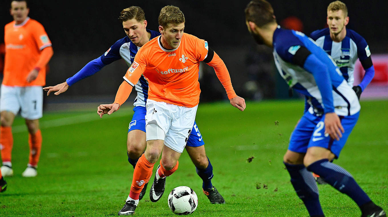 Siebtes Bundesligaspiel ohne Punktgewinn: Darmstadt verliert auch in Berlin © AFP/Getty Images