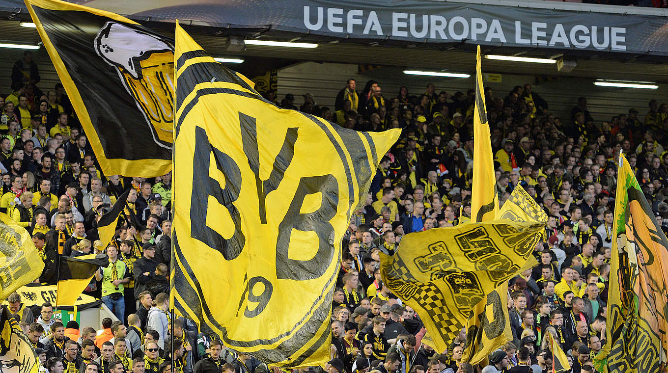 Großartige Unterstützung in Europa: die BVB-Fans in Liverpool © OLI SCARFF/AFP/Getty Images