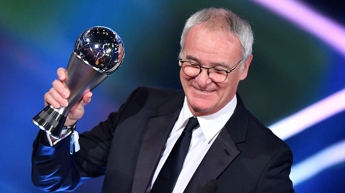 "Welttrainer des Jahres" 2016: Leicesters Meistertrainer Claudio Ranieri © FABRICE COFFRINI/AFP/Getty Images