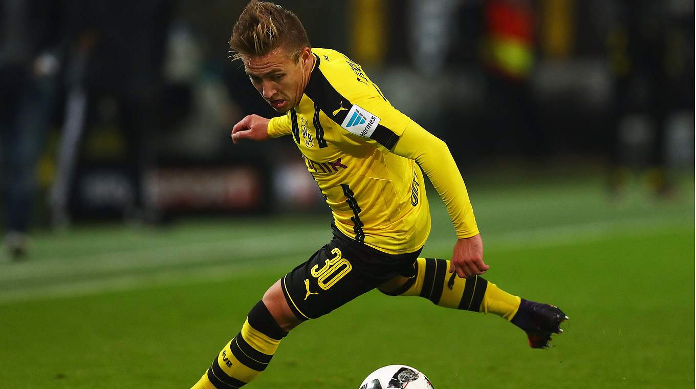 Trifft beim Dortmunder Sieg gegen Lüttich: U 19-Nationalspieler Felix Passlack © 2016 Getty Images