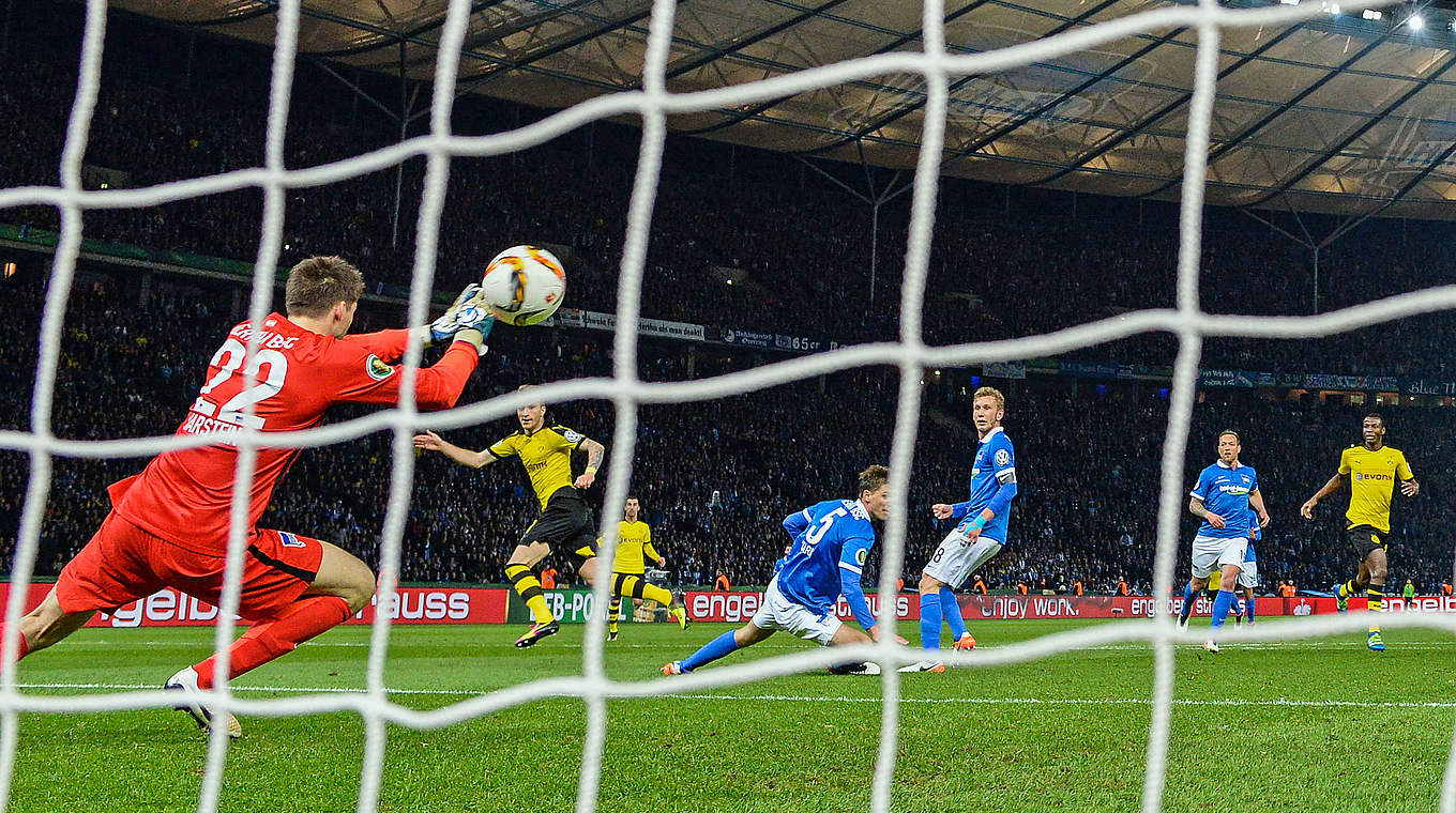 Souveräner Sieg im letztjährigen Halbfinale: Der BVB siegt 3:0 in Berlin © ODD ANDERSEN/AFP/Getty Images