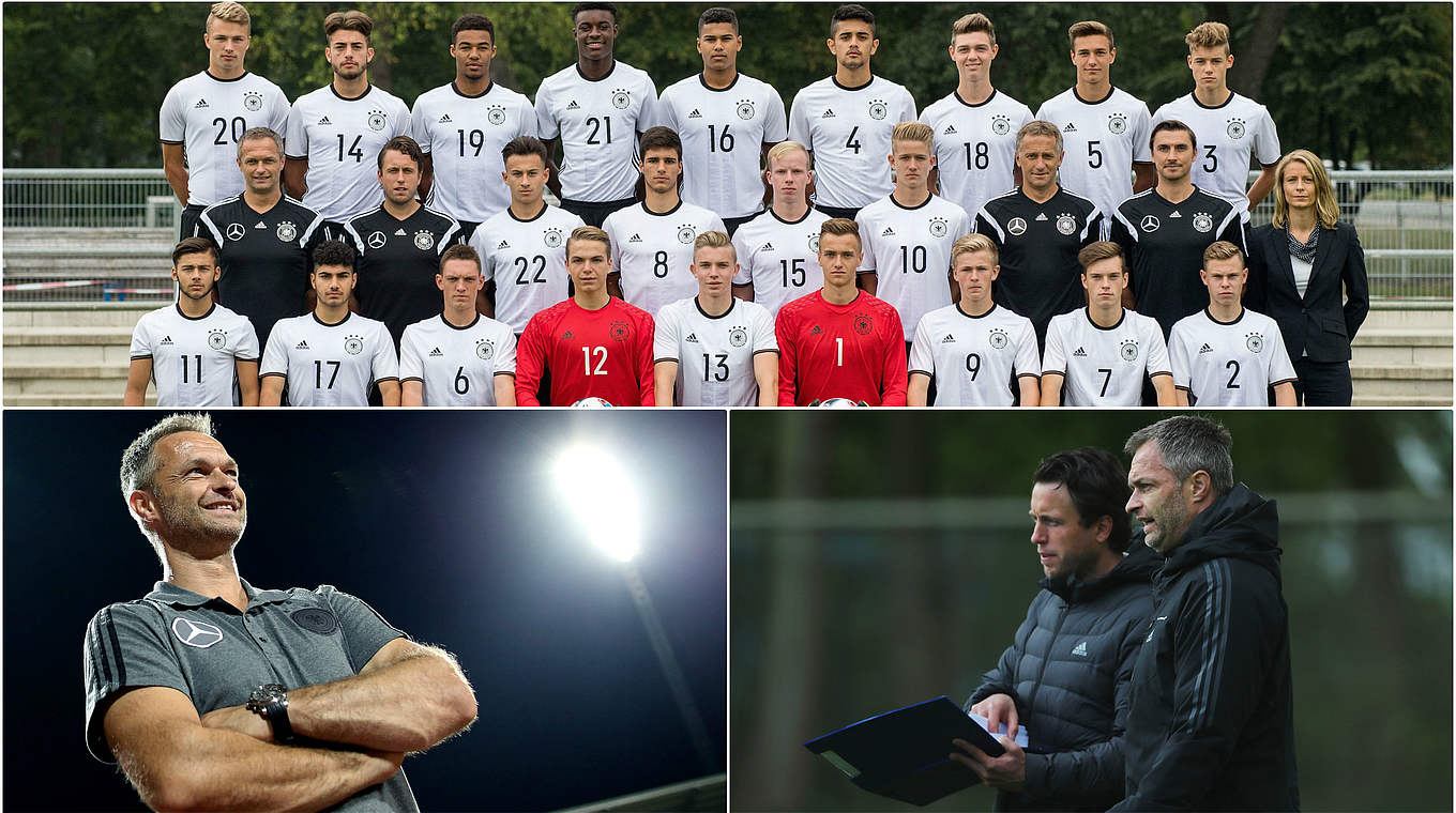 U 17-Trainer Wück (u.l.): "Wir wollen Schlüsse bezüglich der EM-Qualifikation ziehen" © Getty Images/Collage DFB