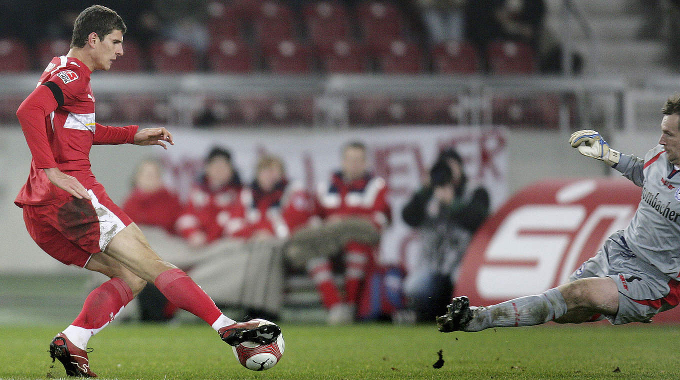 Mann des Spiels beim VfB Stuttgart: Mario Gomez trifft doppelt gegen Bielefeld © 2007 Getty Images