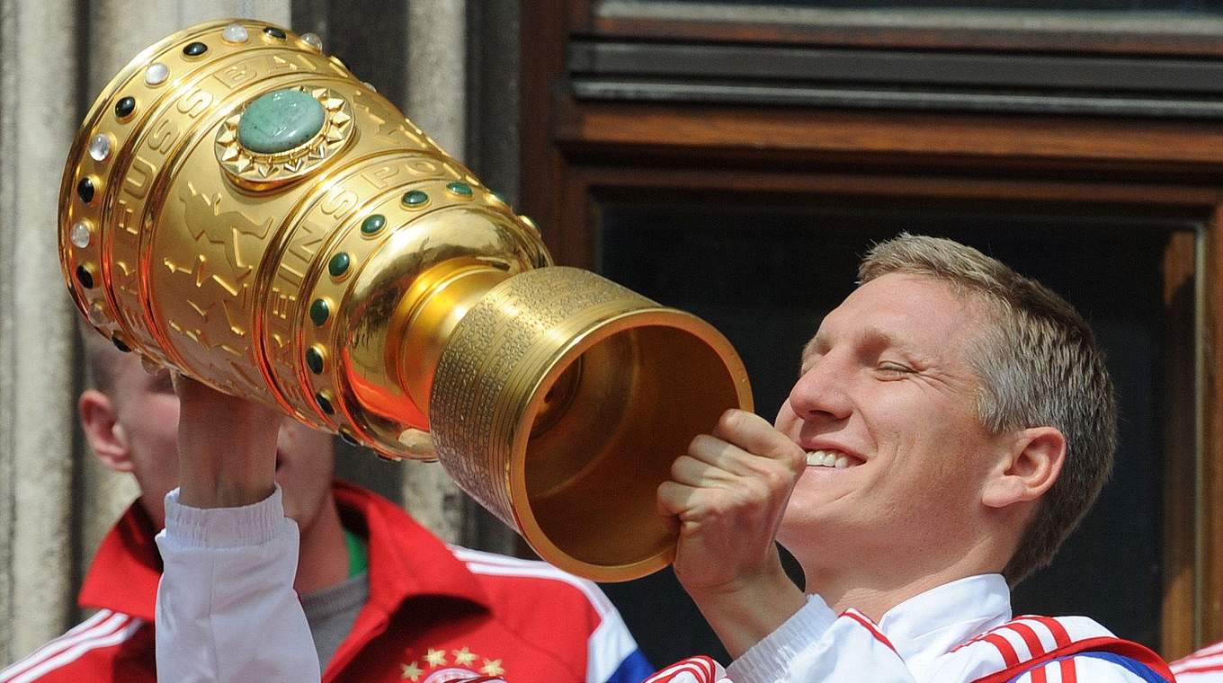 Bastian Schweinsteiger holds more DFB Cup winners' medals than any other player with seven. © Getty Images