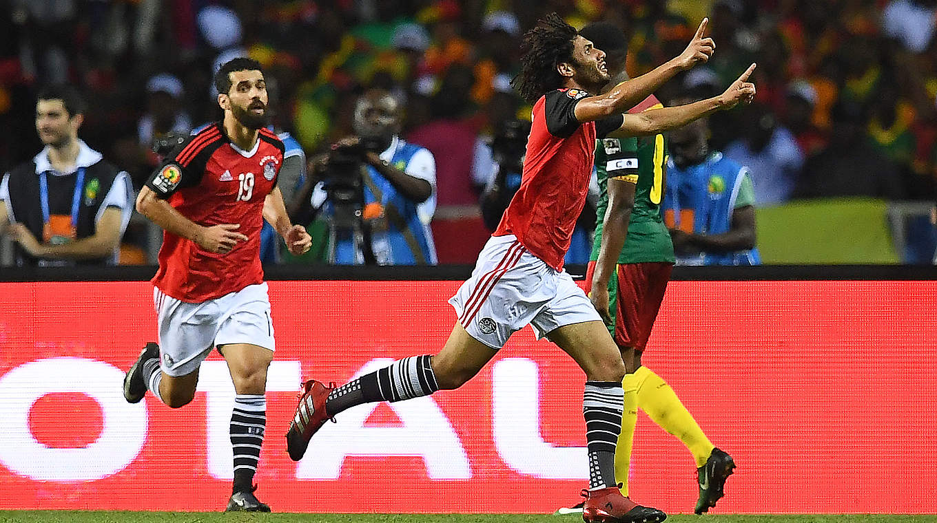 Zunächst jubelt Ägypten: Mohamed Elneny vom Özil-Klub Arsenal trifft zum 1:0 © 2017 Getty Images