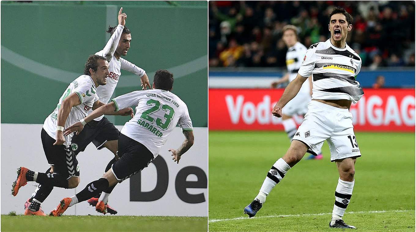 It's second-division Fürth vs. first-division Gladbach for a place in the quarters  © 