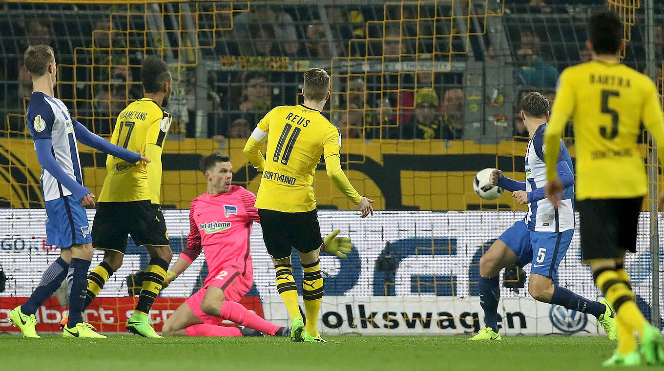 Marco Reus equalised for BVB after Hertha took a first half lead. © Getty Images