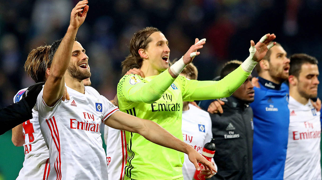 HSV enjoyed the cup celebrations, but focus quickly shifts to Bundesliga survival © 2017 Getty Images