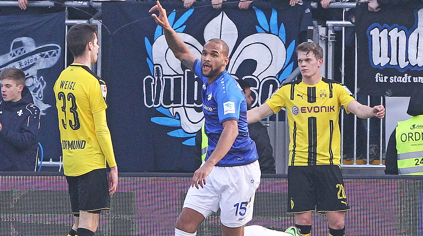 Terrance Boyd was on the score sheet for Darmstadt against Dortmund. © AFP/Getty Images