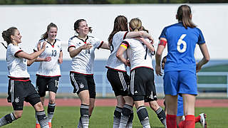 Wieder Grund zum Jubeln: Nach Portugal siegt die U 16 auch gegen Frankreich © 2017 Getty Images