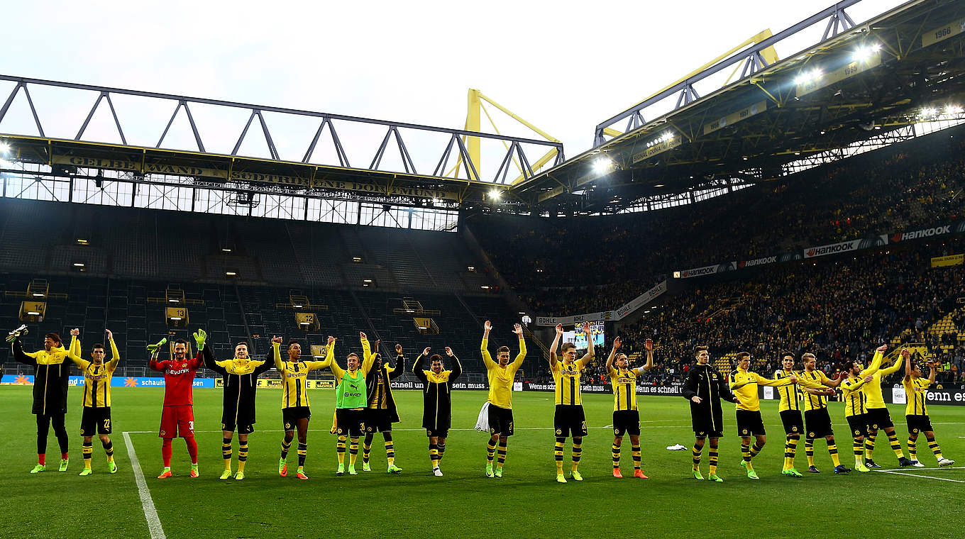 Zuhause zum 31. Mal unbesiegt: Dortmund feiert einen neuen Vereinsrekord © 2017 Getty Images