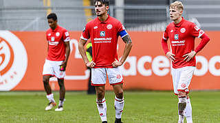 Stellt mit 16 Toren nach 23 Spielen die schwächste Offensive: Schlusslicht Mainz II © 2016 Getty Images