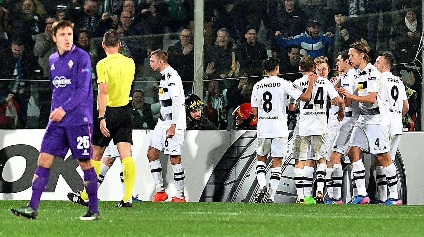 Denkwürdiger Abend in Florenz: Gladbach dreht verlorengeglaubtes Spiel © AFP/Getty Images