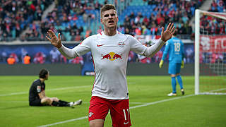 Treffer und Torvorlage: Timo Werner hat entscheidenden Anteil an Leipzigs Heimsieg © 2017 Getty Images