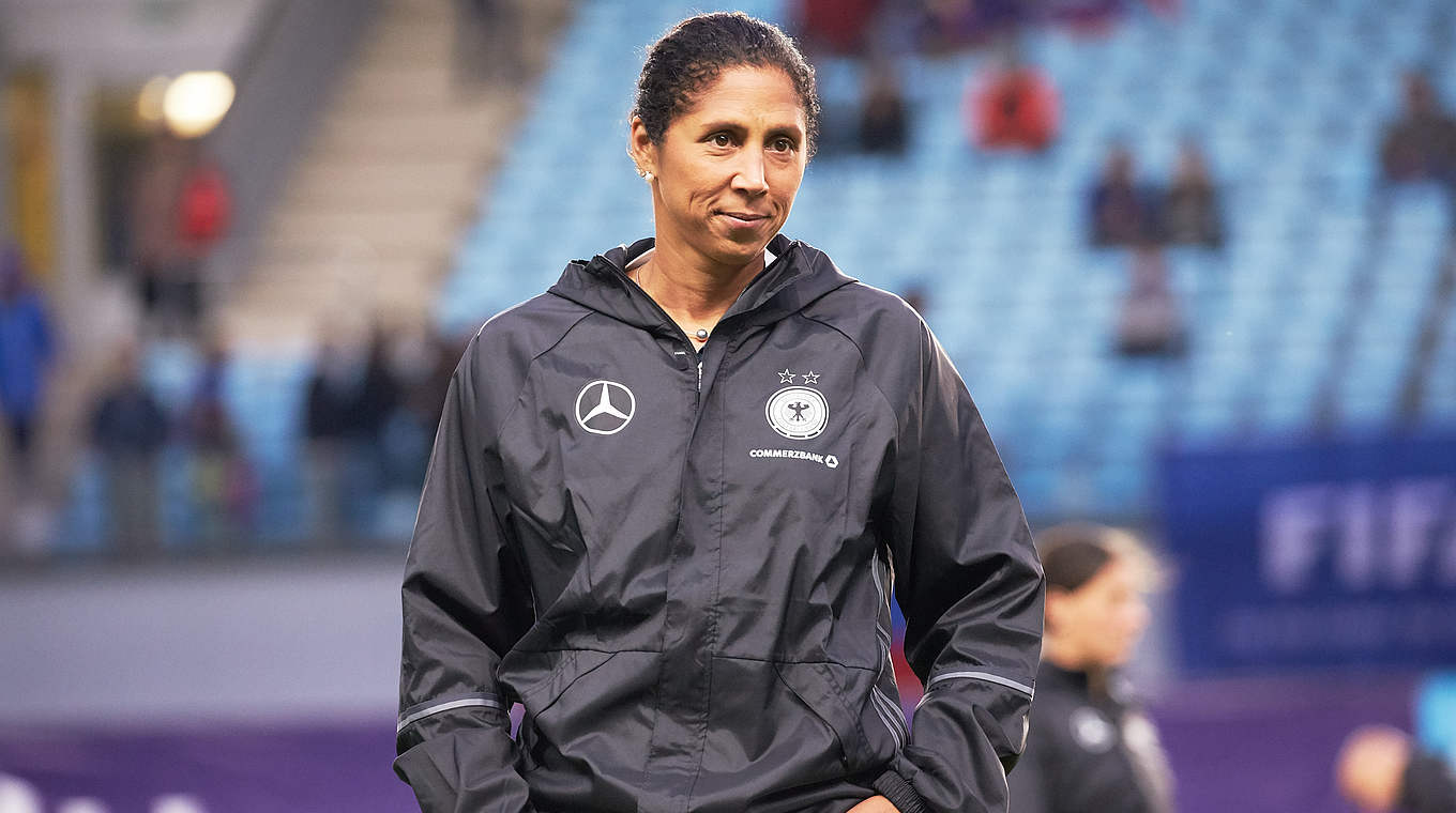 Undefeated head coach: Steffi Jones has four wins and one draw from her first five games. © 2016 Getty Images