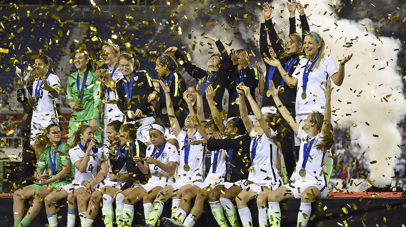 Gewinner der Premiere des SheBelieves-Cups: Weltmeister USA © AFP/Getty Images