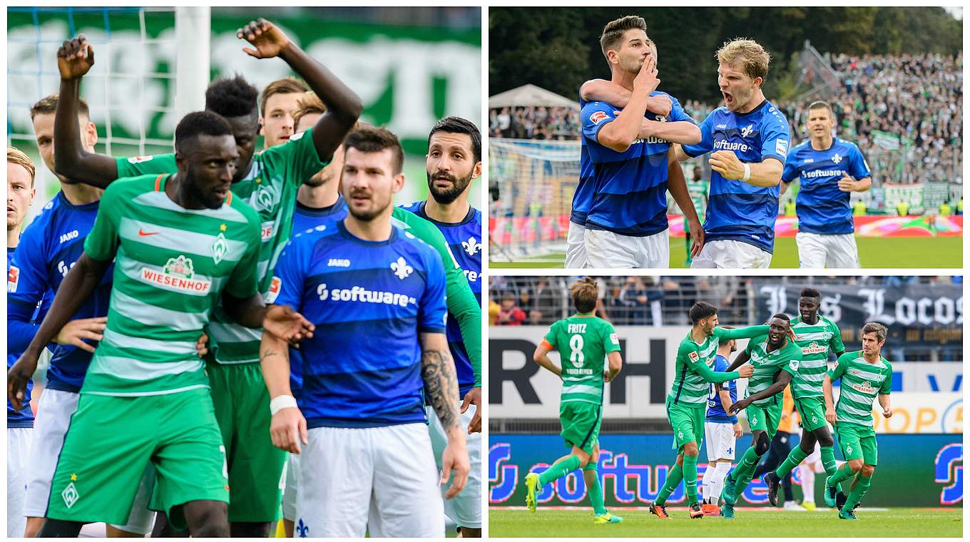 Duell im Kampf um den Klassenverbleib: Werder Bremen empfängt Darmstadt 98 © Getty Images/Collage DFB