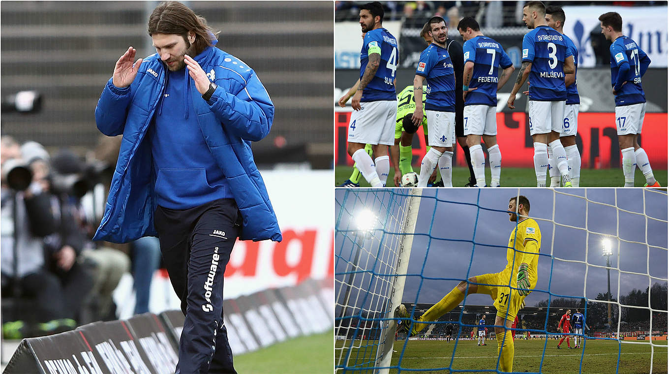 Zwölf Punkte nach 22 Spielen: Darmstadt ist Letzter - und kann einen Rekord aufstellen © Getty Images/Collage DFB